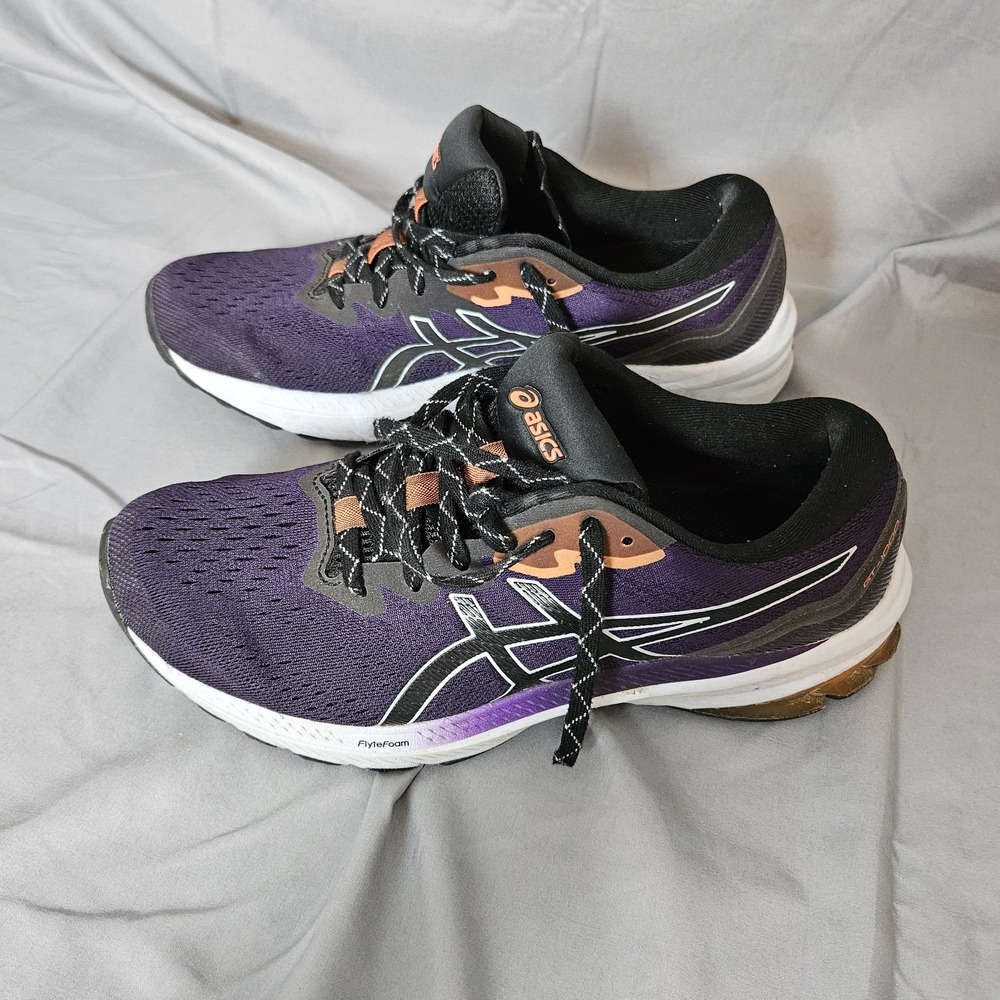 ASICS GT-1000 FlyteFoam Women's Running Shoes Size 10‎ Purple Black Orange - Picture 3 of 7